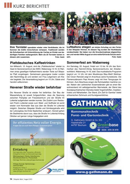 Stiepeler Bote 230 - August 2015