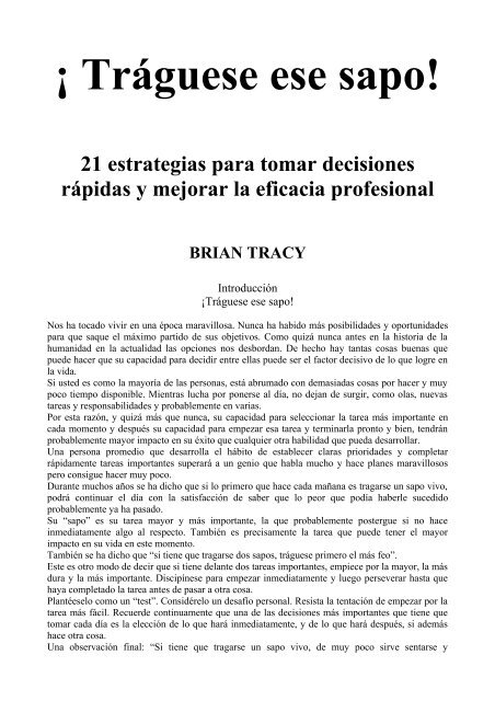 Traguese ese sapo - Brian Tracy.pdf