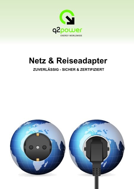 Q2 Power Netz- und Reiseadapter Promotional Katalog