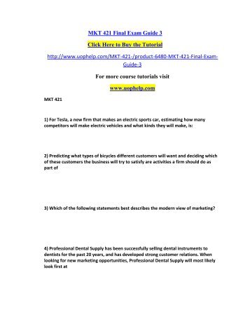 mkt exam 3 Click on the link, you will find what you were looking for:homeworkmyecom customer support is very important to us please use our online chat system in case. mkt exam 3 Click on the link, you will find what you were looking for:homeworkmyecom customer support is very important to us please use our online chat system in case.