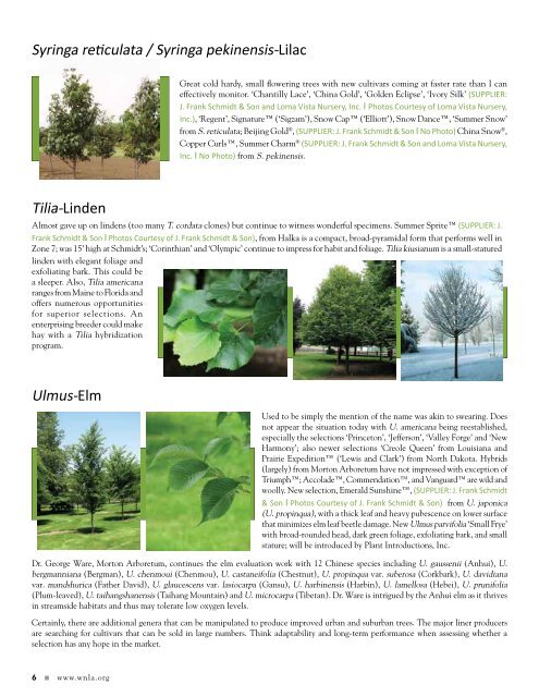 Dr. Michael A. Dirr Offering Future Tree Selections
