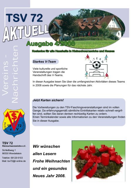 Ausgabe 4/2008 - TSV 72 Kleinschwarzenlohe