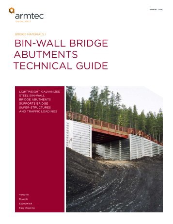 BiN-Wall Bridge aBUtMeNts teCHNiCal gUide - Armtec