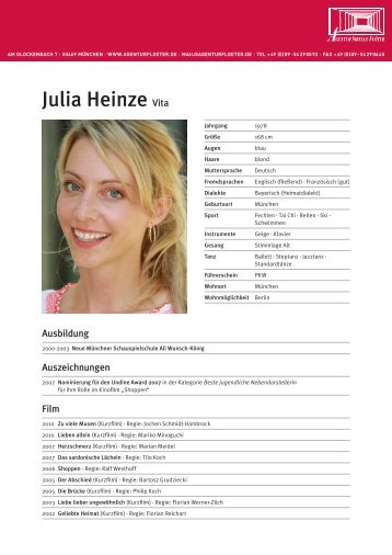 Julia Heinze Vita