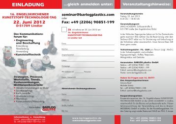 Programm & Ausstellerliste (pdf, 700 kB) - Plasticker