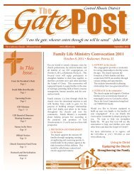 In This Issue... - Central Illinois District - Lutheran Church Missouri ...