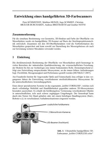 Entwicklung eines handgeführten 3D-Farbscanners