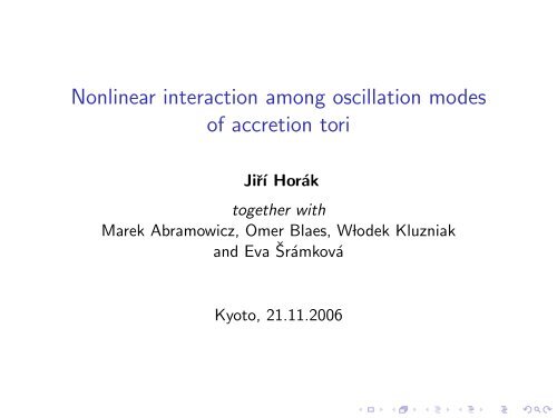 Nonlinear interaction among oscillation modes of accretion tori