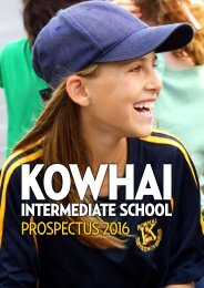 Prospectus - Kowhai Intermediate School