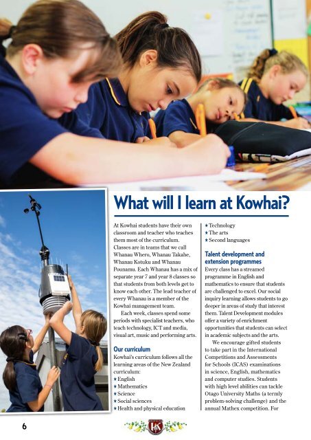 Prospectus - Kowhai Intermediate School