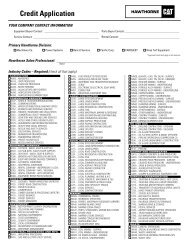 credit application and agreement - Hawthorne Cat