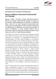 Pressemitteilung Berner & Mattner intensiviert Partnerschaft mit ...