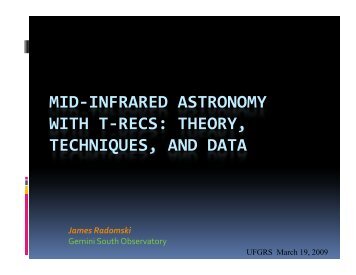 mid-infrared astronomy with t recs