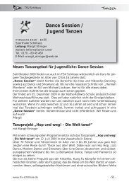 Tanzen Dance Session / Jugend Tanzen - TSV Schilksee