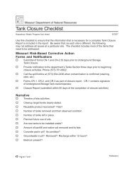 Checklist for UST Removals - Missouri Petroleum Storage Tank ...