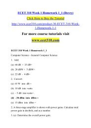 ECET 310 Week 1 Homework 1_1 (Devry)