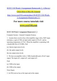 ECET 310 Week 2 Assignment Homework 2_1 (Devry)