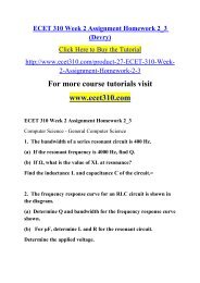 ECET 310 Week 2 Assignment Homework 2_3 (Devry)