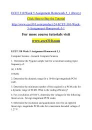 ECET 310 Week 5 Assignment Homework 5_1 (Devry)