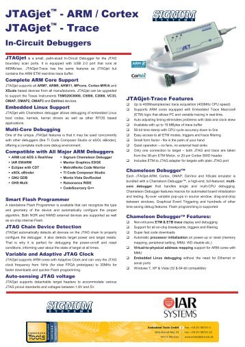 JTAGjet - ARM / Cortex JTAGjet - Trace - Embedded Tools GmbH