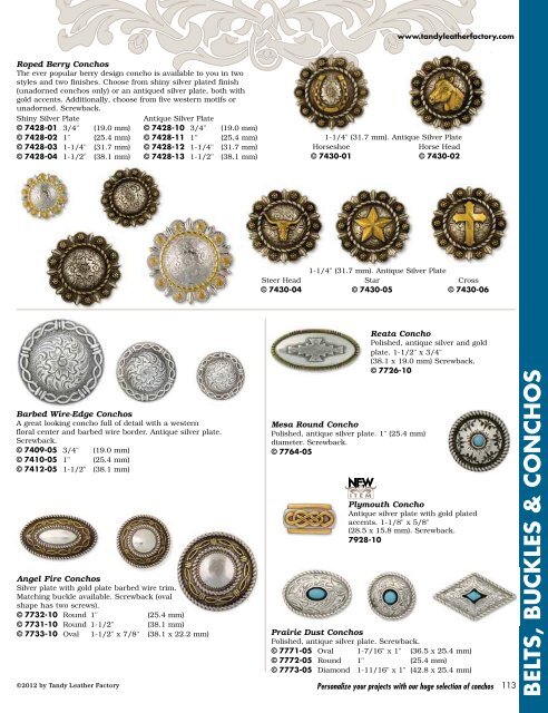 belts, buckles & conchos