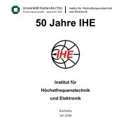 50 Jahre IHE Institut für Höchstfrequenztechnik und Elektronik