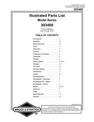Illustrated Parts List 303400