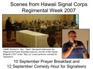 Scenes from Hawaii Signal Corps Regimental Week 2007