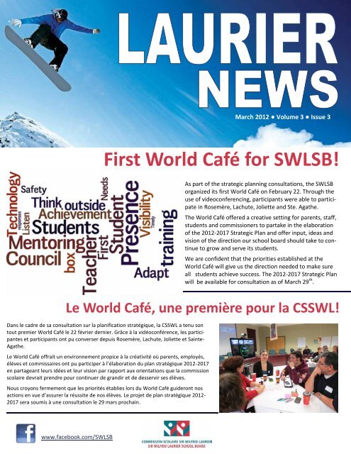 First World CafÃ© for SWLSB! - Sir Wilfrid Laurier School Board