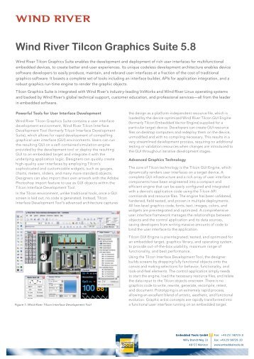 Wind River Tilcon Graphics Suite 5.8 - Embedded Tools GmbH