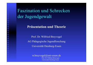 Vortrag Gronau - Prof. Dr. Wilfried Breyvogel, iR