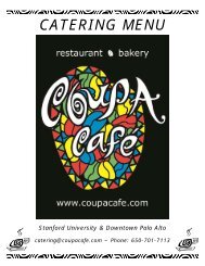 CATERING MENU - Coupa Cafe