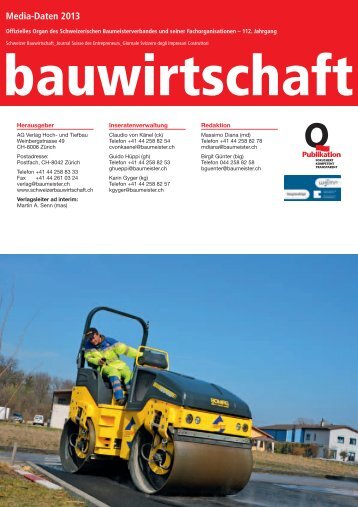 Media-Daten 2013 - Schweizer Bauwirtschaft