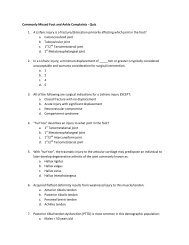 Commonly Missed Foot and Ankle Complaints - Quiz 1. A Lisfanc ...