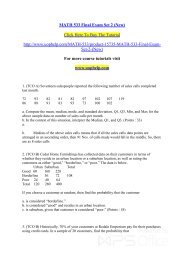 MATH 533 Final Exam Set 2/UOPHELP