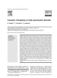 Cosmetic rhinoplasty in body dysmorphic disorder - ResearchGate