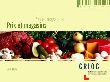 Prix et magasins - Crioc