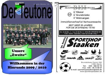 B erichte * N ews * I nfos - SSC Teutonia 1899 eV