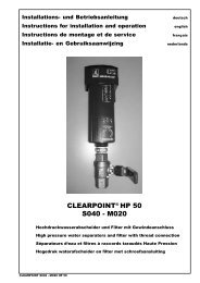 CLEARPOINTÂ® HP 50 S040 - M020 - BEKO TECHNOLOGIES GmbH