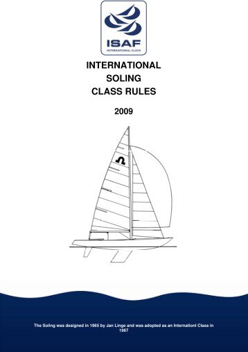 international soling class rules 2009