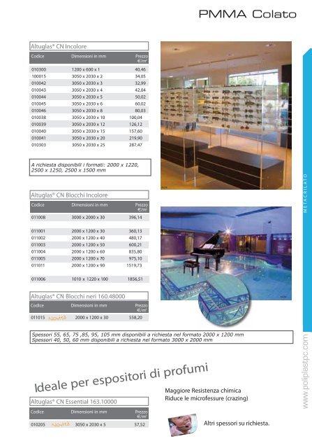 materie plastiche divisione lastre catalogo prodotti - Poliplast