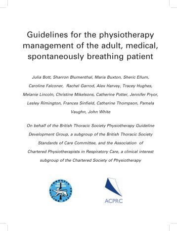 Guidelines for the physiotherapy management of ... - ResearchGate