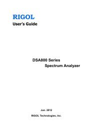 RIGOL User's Guide DSA800 Series Spectrum Analyzer - HB9AFO