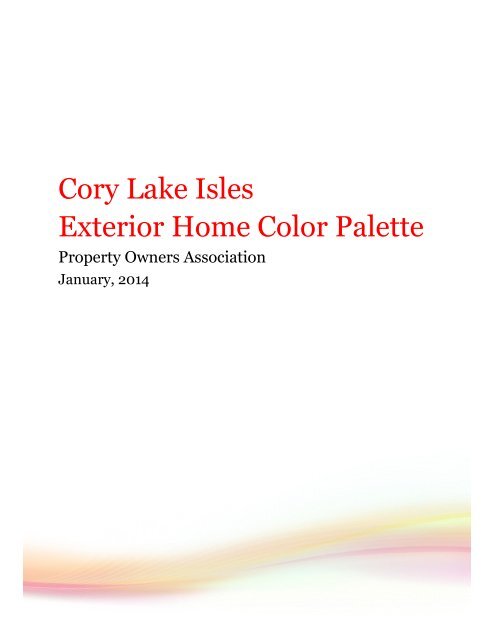 Exterior Color Palette - cory lake isles