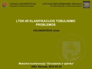 ltdk-99 klasifikacijos tobulinimo problemos - Vilniaus universitetas