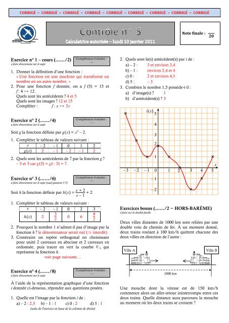 Capes Math Exercice n° 2 - CAPES de Maths