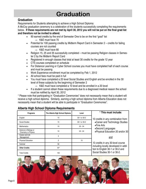 2011- 2012 Student Handbook - McCoy High School