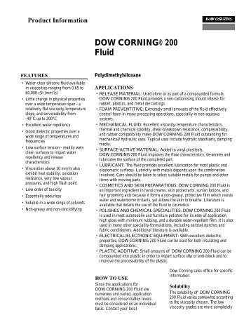 DOW€CORNING® 200 Fluid - Mavom