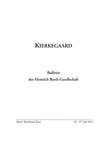 KIERKEGAARD - Heinrich Barth