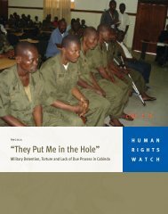 “They Put Me in the Hole” - Human Rights Watch